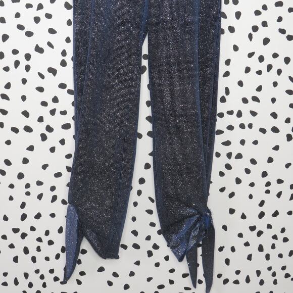 Zadig & Voltaire Blue Chill Velours Sparkle Tie Ankle Pants - Picture 6 of 13